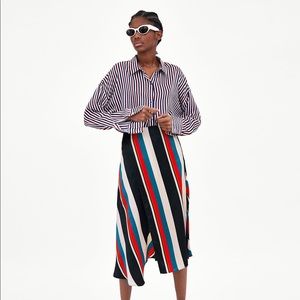 Zara Oversized Striped Shirt